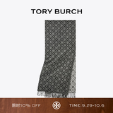Tory Burch 汤丽柏琦 T MONOGRAM 绵羊毛提花围巾TB 164571 黑色 001 OS
