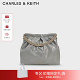CHARLES&KEITH子母链条大容量流浪包托特包单肩斜挎包女包生日礼物CK2-40671449 【L号】Grey灰色 L