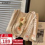 viney托特包包女包大容量通勤手提编织草编包生日礼物高级感送女友老婆