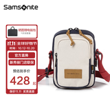 新秀丽时尚随身男士小包单肩包斜跨手机包休闲轻便胸包QU8 红色/蓝色