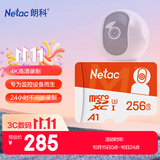 朗科（Netac）256GB TF（MicroSD）存储卡 A1 U3 4K 适配小米监控摄像头&行车记录仪内存卡 专业监控pro版