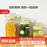 乐扣乐扣（LOCK&LOCK）会呼吸的发酵容器玻璃储物罐泡酒腊八蒜果酱密封罐泡菜坛1.6L绿色