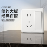 德力西（DELIXI）开关插座面板 CD815系列 一开双控五孔10A儿童保护门