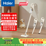 海尔（Haier）无线吸拖一体吸尘器家用车用轻量宠物便携式除尘机大功率大吸力干吸湿拖多用随手吸Q49W甄选好礼