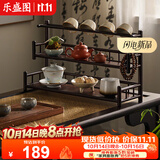 乐盛图茶杯架沥水架楠竹茶架置物架茶室展示柜摆件架子茶具收纳架LB88