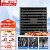 潜水艇（Submarine）MTK50-10黄铜镀镍枪灰色拉丝防臭地漏卫生间淋浴大排量地漏50管径