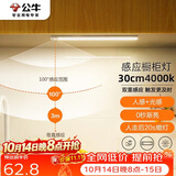公牛（BULL）感应橱柜灯衣柜灯LED人感光感磁吸 卧室床沿玄关小夜灯30CM4000K