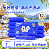 德佑湿厕纸便携小包10抽*10包湿纸巾厕纸 出行必备湿厕用纸清爽不黏腻