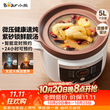 小熊（Bear）电炖锅 电砂锅 电炖盅 炖汤盅煲汤锅 紫砂锅煲汤电炖锅4-6人5L DDG-E50S5