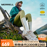 迈乐（Merrell）官方运动户外徒步鞋MOAB 3男鞋女鞋轻量减震V底防滑透气登山鞋 J035894白灰米（女） 36