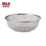 MUJI 不锈钢沥水盆 厨房 洗菜盆 家用 XL 直径约28.5cm×高11cm