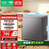 容声200L单温冰柜小型家用冷柜冷藏冷冻两用变频新一级能效-36℃深冷减霜电冰箱BD/BC-200ZMSA国家补贴