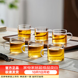 忆壶茶（YIHUTEA） 玻璃杯子耐热小品茗杯茶具配件加厚功夫花茶杯套装家居办公水杯 6只装套组 （100ml）
