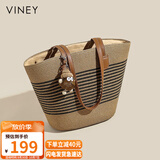 viney托特包包女包大容量轻奢手提编织草编包生日礼物高级感送女友老婆