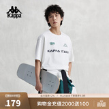 卡帕（Kappa）背靠背运动短袖男款纯棉2026新款夏情侣t恤男士半袖女K0EX2TD01D 经典百搭-吸湿/透气-韩国白色012 L （尺码推荐适合175/96A）