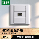 绿联HDMI86面板边框 3口 免焊接墙壁插座装修配套面板外框 多功能86型模块 20316