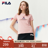 斐乐（FILA） 女装官方女士短袖T恤夏季休闲运动内搭t恤百搭短T上衣 麦町粉-F51W328152FPK M （165/84A/M）