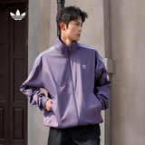adidas通勤百搭三条纹休闲运动夹克早秋外套男女阿迪达斯三叶草 暗紫罗兰 (推荐选大一码)   M