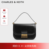 CHARLES&KEITH复古锁扣豆腐包单肩斜挎包包女包生日礼物送女友CK2-80781400 Black黑色CK2-80782444 S/M