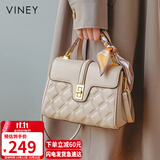 viney牛皮包包女包手提妈妈包中年斜挎单肩包生日礼物大容量送女友老婆