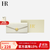 HR赫莲娜女包钱包女长款真皮轻奢牛皮钱夹子时尚女士手拿包礼盒装 白色
