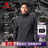 猛犸象（MAMMUT）【红标】Macun 2.0 男士户外防泼水连帽夹克外套软壳 黑色 M