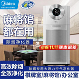 美的（Midea）空气净化器抽烟二手烟去烟味 房间抽烟除烟味除菌除病毒甲醛去厨房油烟 室内棋牌室办公室净化机 大空间净化【建议抽烟人数4-8】
