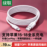 绿联适用苹果18充电线Type-C数据线USB-C车载CarPlay线iPhone18/17/16e/15ProMax全系快充线1米