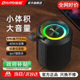 雷登【京仓速发】X3蓝牙音箱40W大音量 高音质新款小型低音炮户外大功率音响USB可插U盘防水迷你小钢炮 X3炫彩版40W【音质加强版】 官方标配+16G U盘