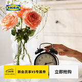 宜家（IKEA）DEKAD德卡闹钟石英钟简约复古钟钟表摆放式台式高颜值钟 德卡/白色10cm