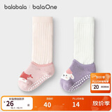 巴拉巴拉balaOne袜子冬保暖袜婴幼儿中筒袜防着凉提花两件套208425172201