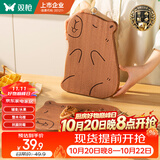 双枪乌檀木砧板家用婴儿辅食水果小菜板抗菌防滑便携卡皮巴拉大号