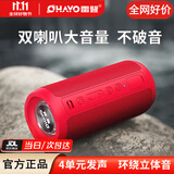雷登X10蓝牙音箱音响2.0声道 高音质户外大功率低音炮小型随身有源防水迷你便携式2026最新款骑行音响 X10红色10W四核2.0独立双声道+超低音切换 标配四核+超长续航【双喇叭+双振膜】快至今/