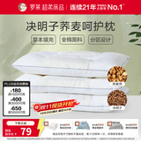 罗莱家纺 枕头颈椎枕 100%棉决明子荞麦花草枕头护颈椎助睡眠 46*72cm