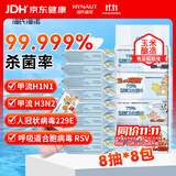 海氏海诺75%酒精湿巾迷你湿巾纸 杀菌消毒棉片便携式随身装8包卡通湿巾