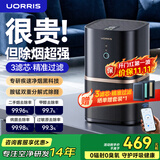 UORRIS【除烟神器】空气净化器除甲醛除烟味除tvoc新房急入住母婴桌面家用卧室除异味过敏鼻炎净化机 【曜石黑丨APP智控】除醛分解变色丨除烟味过敏原 【首创三滤芯】适用45㎡丨母婴级全效净化
