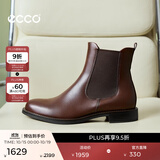 爱步（ECCO）靴子女 时尚潮流百搭冬季切尔西女靴牛皮粗跟短靴女 型塑266503 棕色26650301014 （批次随机发货） 38
