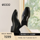 爱步（ECCO）德比鞋 牛皮轻奢商务正装皮鞋男 墨本621634 黑色/磁石灰39