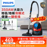 飞利浦（PHILIPS）家用吸尘器卧式手持大功率强力除螨吸毛吸灰吸尘器FC9351