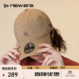 NEW ERA纽亦华MLB小logo运动休闲情侣弯檐棒球帽软顶NE920 12728543-卡其色洛杉矶道奇队 OSFM