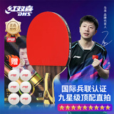 红双喜（DHS）乒乓球拍九星黑檀面材芳碳力材专业F9006直拍单拍附拍包