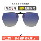 海伦凯勒墨镜夹片 几何大框时尚夹片 开车驾驶专用近视太阳镜夹片HP823C17