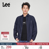 Lee标准版翻领经典工装设计男士长袖牛仔衬衫日常休闲潮流LMT009 清水洗 L