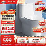 箭牌（ARROW）卫生间大冲力防臭防溅虹吸式节水马桶家用缓降盖板连体抽水坐便器 【新品热销】双漩暴风净冲12665 400mm
