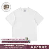 瞬时山野NOTHOMME潮牌夏季男款简约纯色圆领T恤情侣装宽松打底衫 大白色280g升级 宽松版 M (170)