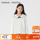 巴拉巴拉balaone女童长袖t恤儿童秋甜美娃娃领内搭上衣萌208325100001