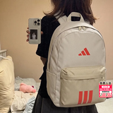 阿迪达斯（adidas）书包男包女包2026新款双肩包大学生电脑背包休闲书包大容量运动包 奇迹矾土棕/大容量/新款主推 MISC