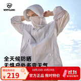 诺诗兰（NORTHLAND）【蝉翼15】夏季男女户外徒步防晒衣upf100+凉感透气皮肤衣 石墨灰色 170