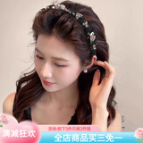 伊黛儿油画少女水钻发箍女油墨画锯齿头箍高颅顶显脸小送女朋友生日礼物