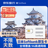 Franwell日本电话卡Softbank原生卡4G/5G高速流量上网手机卡 50GB不限天数
